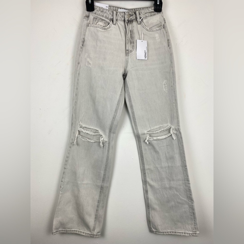 Vervet size 26 Women’s Gray Leslie 90s Vintage High Rise Flare Jeans